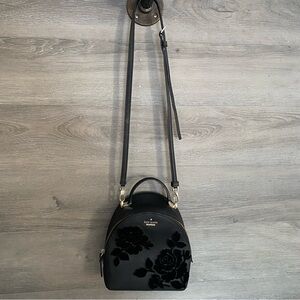 Kate Spade Cameron St Flock Roses Mini Backpack/ Crossbody